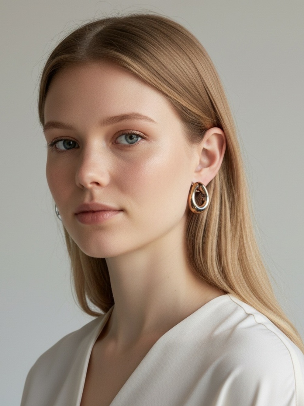 Alfani Shiny Silver Hoop Earrings